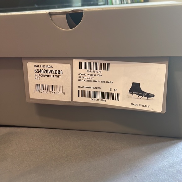 Balenciaga Speed 2.0 Recycled Knit Sneaker Glow In The Dark - Picture 2 of 2